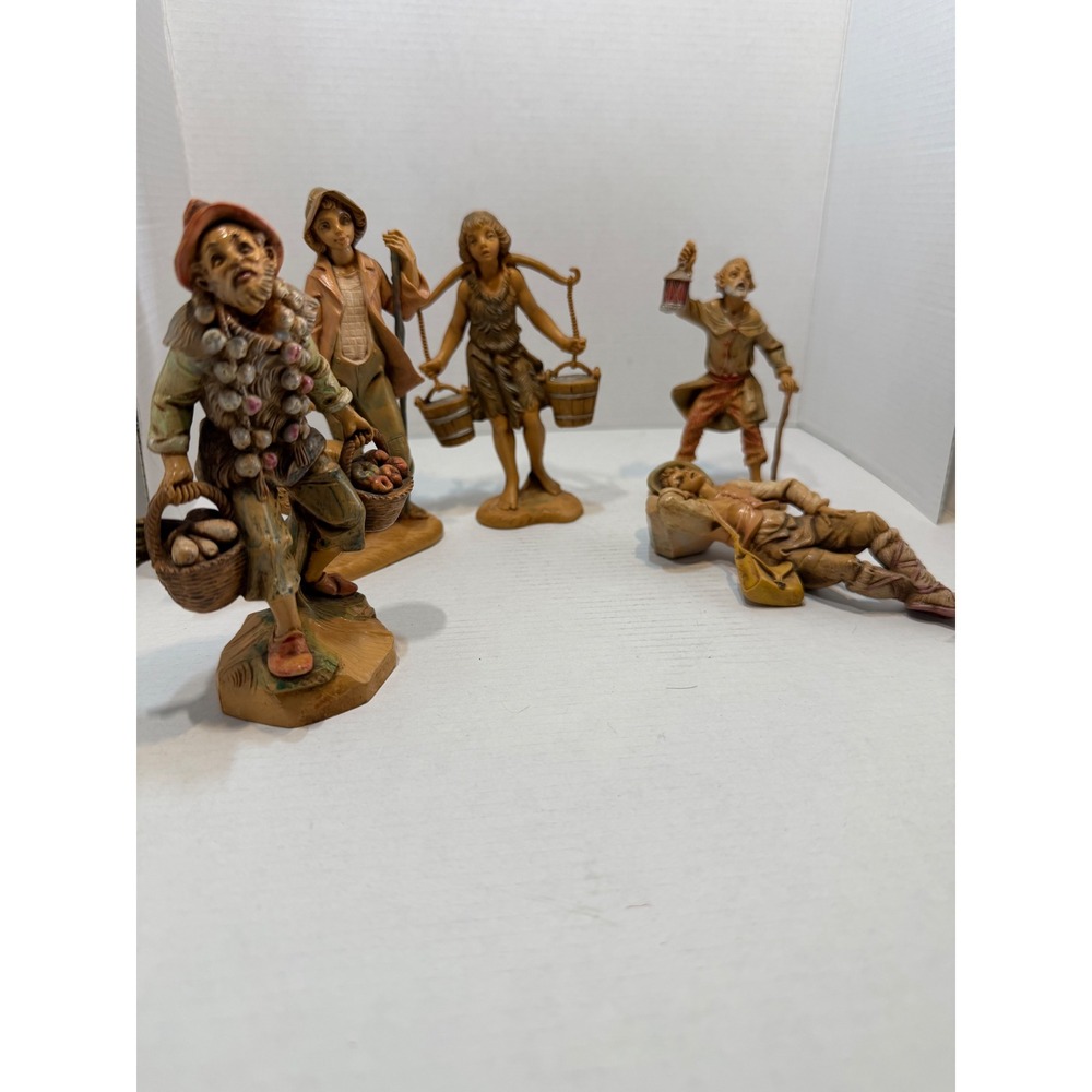 Fontanini Depose Italy Nativity Figures Set of 5 Vintage 1980s Village Pieces